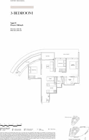 Newport Residences Floor Plan C1