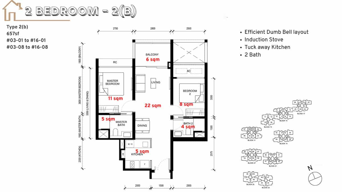 Tengah Garden Residences Floor Plan 2 Bedroom B Tengah Garden Residences Floor Plan 2 Bedroom B