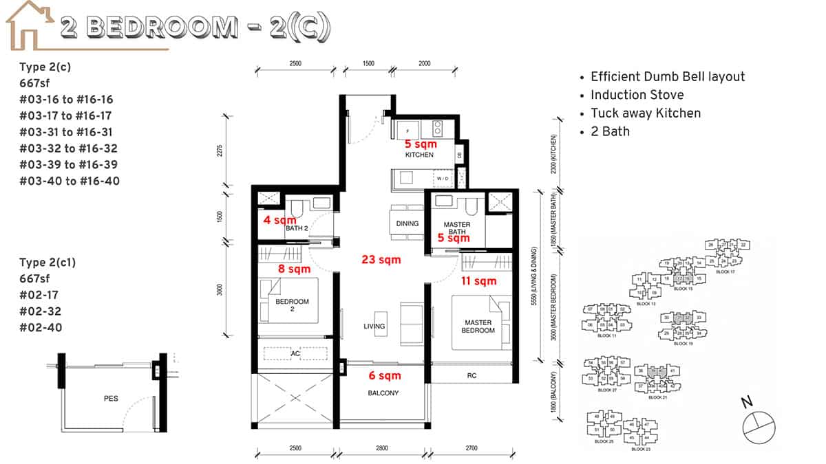 Tengah Garden Residences Floor Plan 2 Bedroom C Tengah Garden Residences Floor Plan 2 Bedroom C