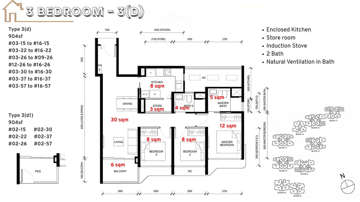 Tengah Garden Residences Floor Plan 3 Bedroom D Tengah Garden Residences Floor Plan 3 Bedroom D