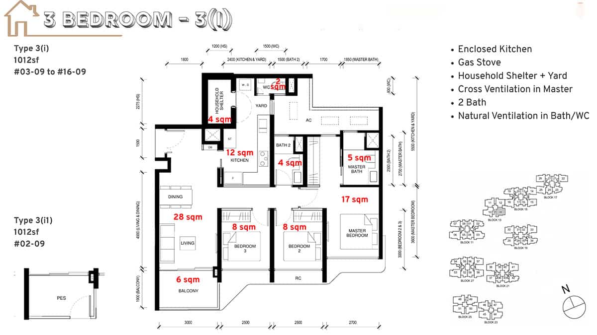 Tengah Garden Residences Floor Plan 3 Bedroom I Tengah Garden Residences Floor Plan 3 Bedroom I