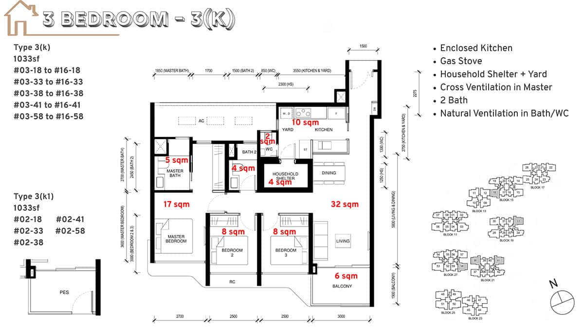 Tengah Garden Residences Floor Plan 3 Bedroom K Tengah Garden Residences Floor Plan 3 Bedroom K