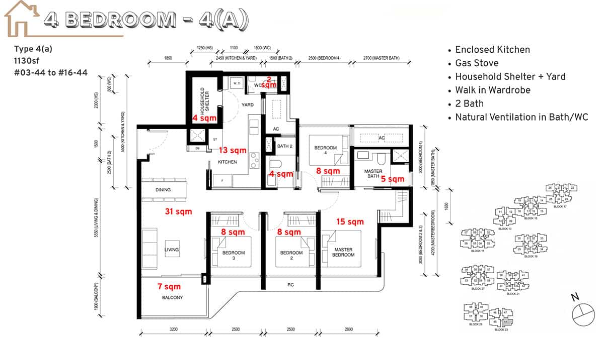 Tengah Garden Residences Floor Plan 4 Bedroom A Tengah Garden Residences Floor Plan 4 Bedroom A