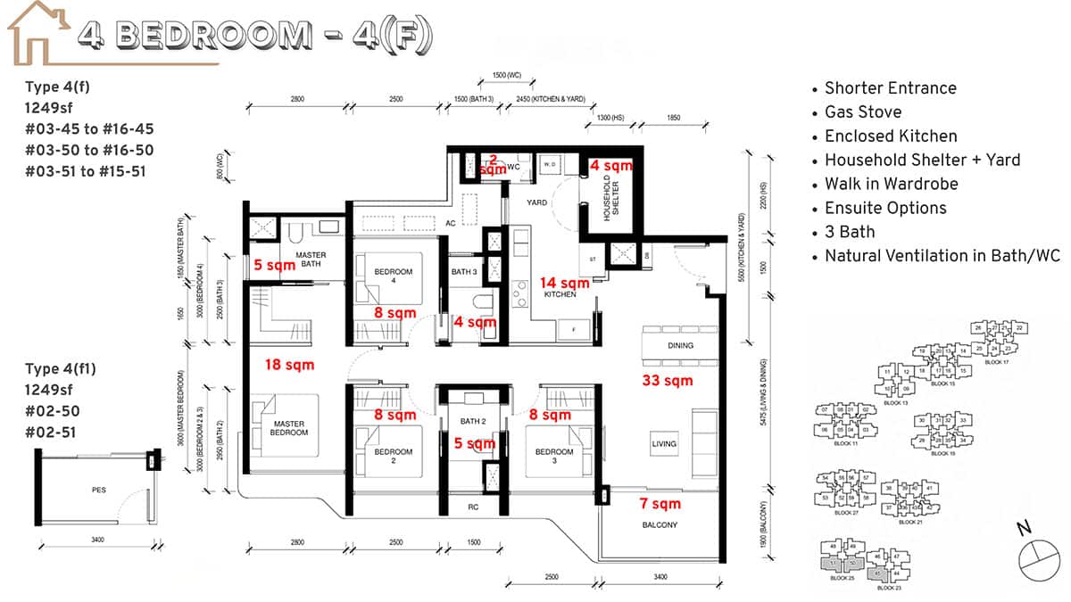 Tengah Garden Residences Floor Plan 4 Bedroom F Tengah Garden Residences Floor Plan 4 Bedroom F