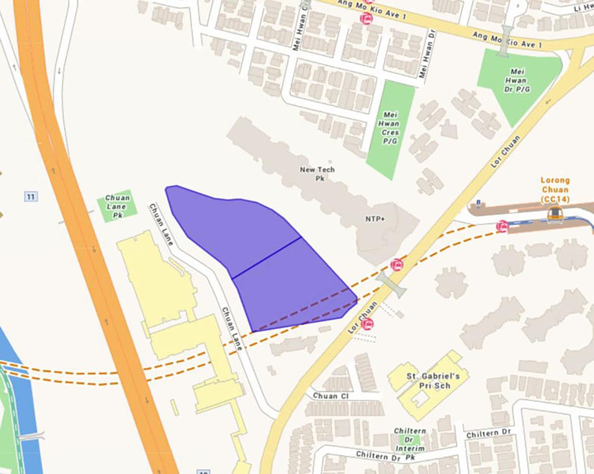 One Chuan Grove Location Map | New Launch SG Condo One Chuan Grove Location Map