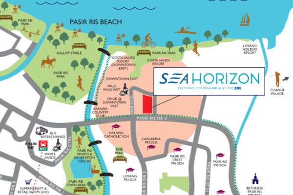 sea horizon location map