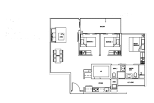 Forestville EC 3bedroom Floor Plan