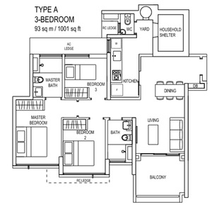 the terrace ec floor plan Type A