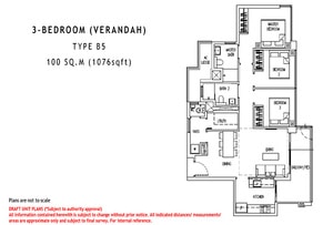 Parc Life floor plan 3Br Verandah