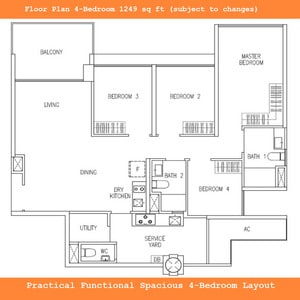 wandervale ec 4-bedroom floor plan
