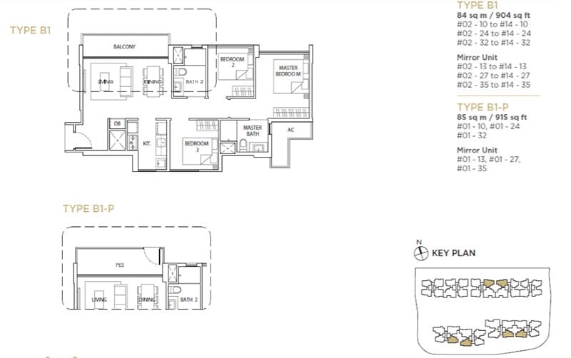 the vales ec floor plan 3brB1 | New Launch SG Condo