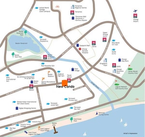 tanah merah condo location map