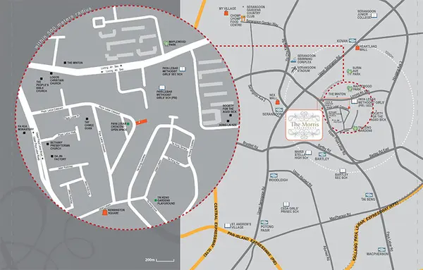 The Morris Residences Location Map