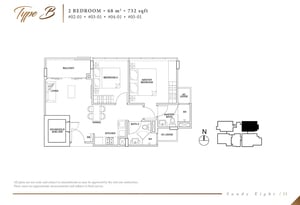 sandy eight condo floor plan b