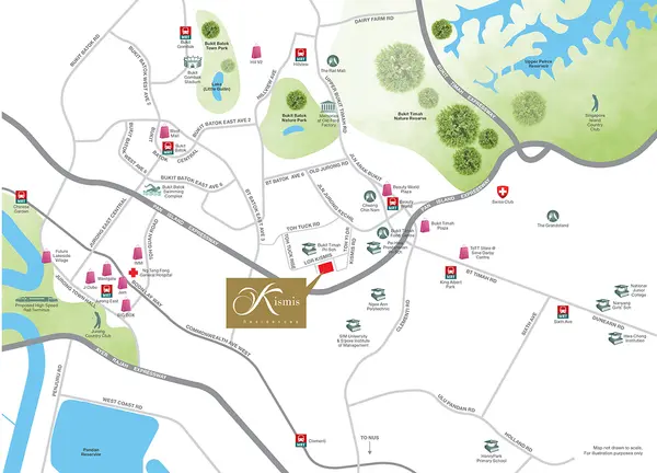 Kismis Residences Location Map