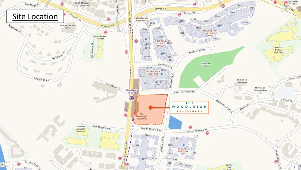 THE WOODLEIGH RESIDENCES LOCATION MAP