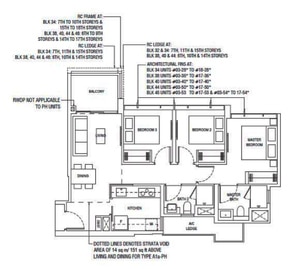 PIERMONT GRAND EC 3 Bedroom Type A1 Floor Plan