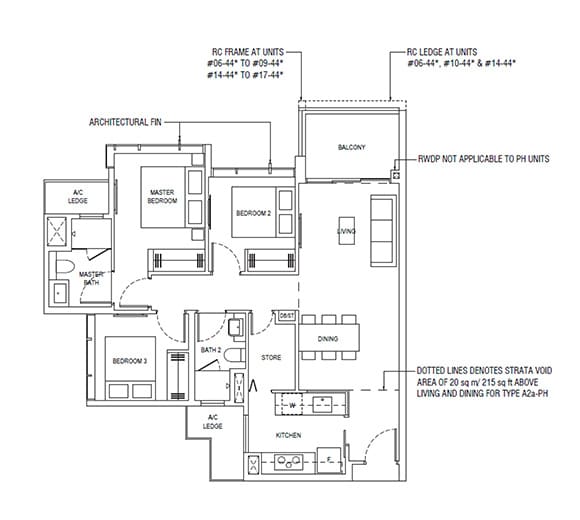 Piermont Grand 3 Bedroom Floor Plan Type A2