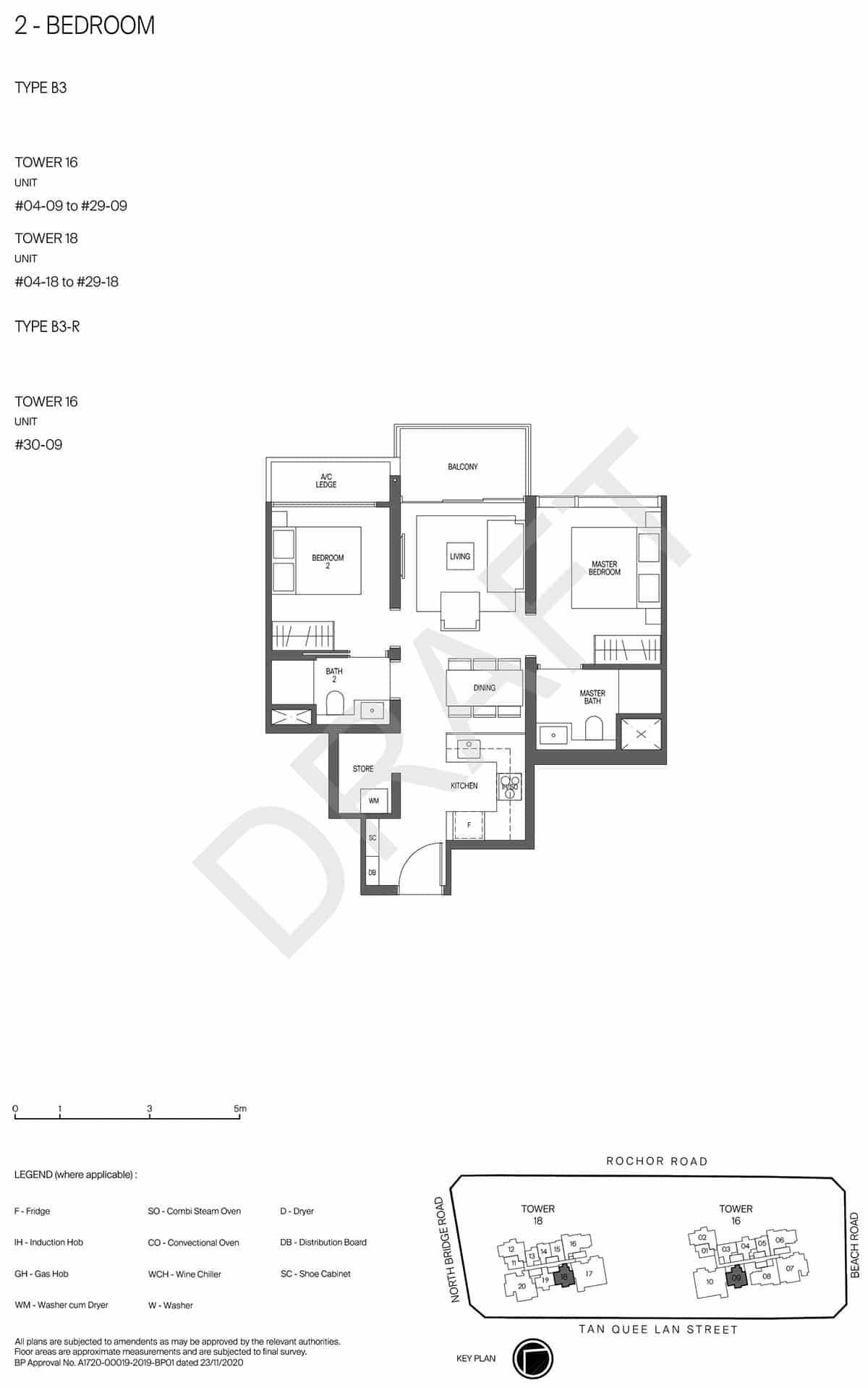 Midtown Modern Floor Plan 2 Bedroom Draft