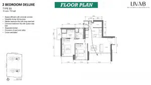 LIV@MB FLOOR PLAN 2 BEDROOM DELUXE