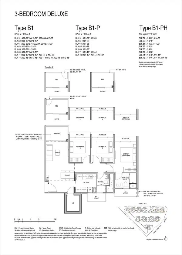 COPEN GRAND 3 BEDROON FLOOR PLAN TYPE B1 | The New Launch Property COPEN GRAND 3 BEDROON FLOOR PLAN TYPE B1