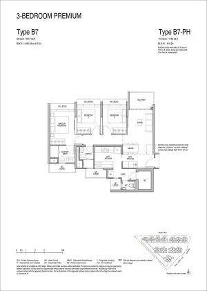 Copen Grand 3 Bedroom Floor Plan Type B7
