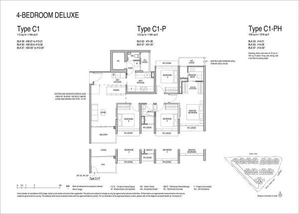 Copen Grand 4 Bedroom Floor Plan Type C1 | The New Launch Property Copen Grand 4 Bedroom Floor Plan Type C1
