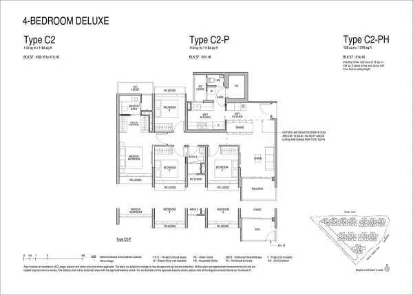 Copen Grand 4 Bedroom Floor Plan Type C2 | The New Launch Property Copen Grand 4 Bedroom Floor Plan Type C2