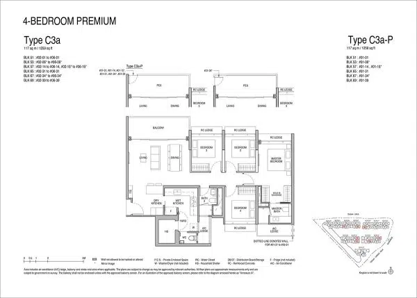 Copen Grand 4 Bedroom Floor Plan Type C3a