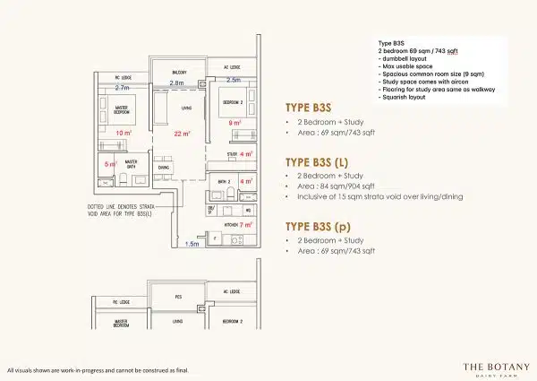 The Botany 2 bedroom Floor Plan