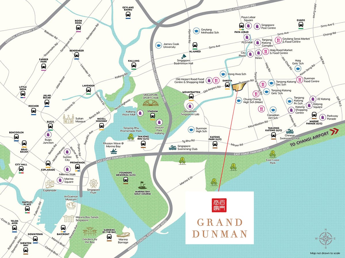 GRAND DUNMAN LOCATION MAP on Connectivity