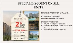 Special Discount at The Botany Condo