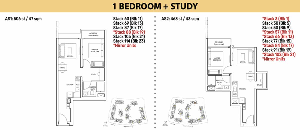 parktown residence 1 plus study Floor Plan