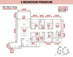 Parktown Residence 4 Bedroom Premium Floor Plan