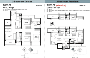ARINA EAST RESIDENCES FLOOR PLAN 3 BEDROOM