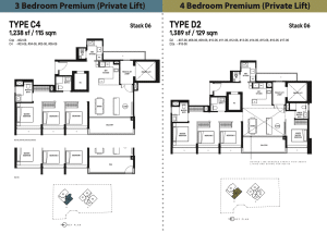 Arina East Residences Floor Plan 3 4 Bedroom