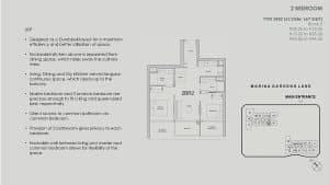 One Marina Gardens Floor Plan 2 Bedroom