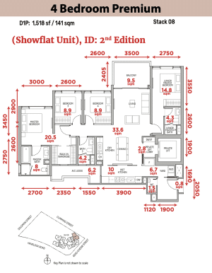 Union Square Residences Floor Plan 4 Bedroom