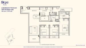 Skye at Holland 3 bedroom premium floor plan