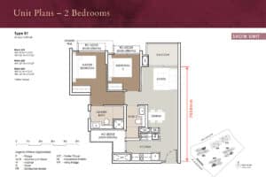 The Sen 2 Bedroom Floor Plan
