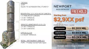 Freehold Newport Residences Indicative Price