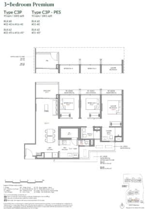 Narra Residences Floor Plan Type C3P