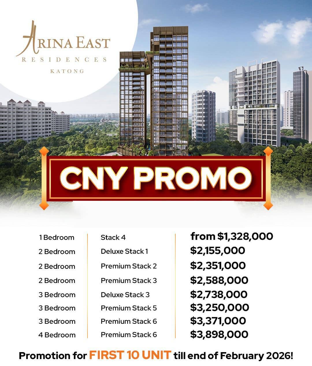 Arina East Residences CNY Promotion
