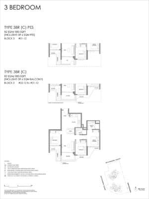 Vela Bay Floor Plan 3 Bedroom C